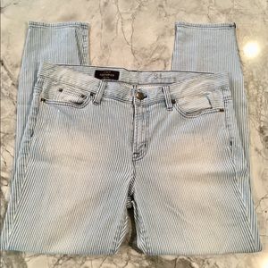 J Crew Toothpick 31 skinny ankle jeans striped GUC